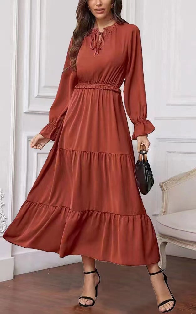 Women's Summer Long Sleeve Ruffle Dress (Sm-3XL)