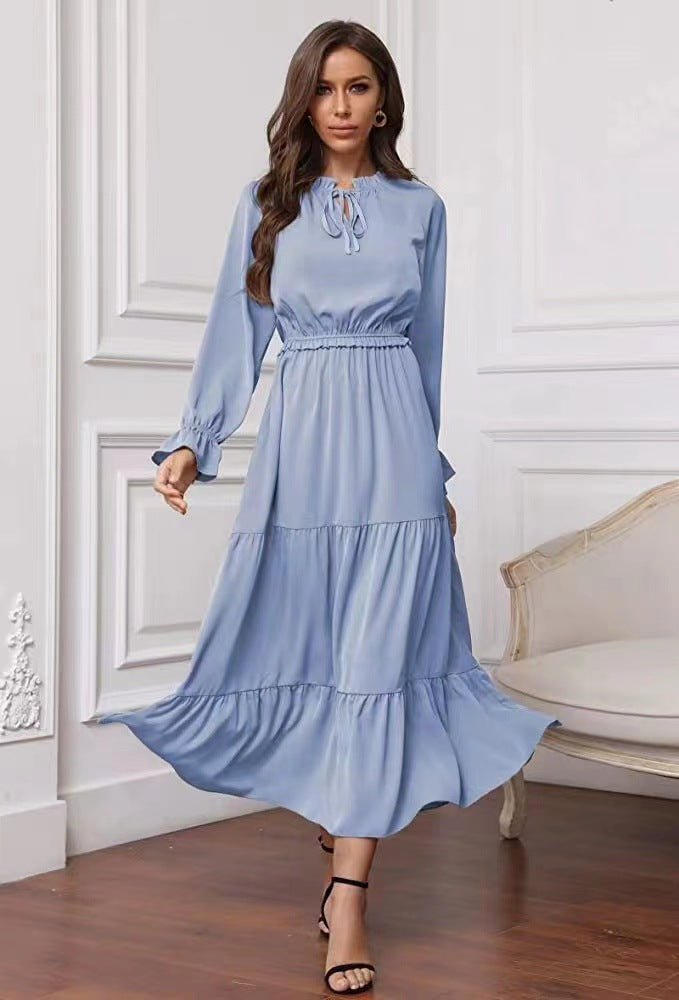 Women's Summer Long Sleeve Ruffle Dress (Sm-3XL)