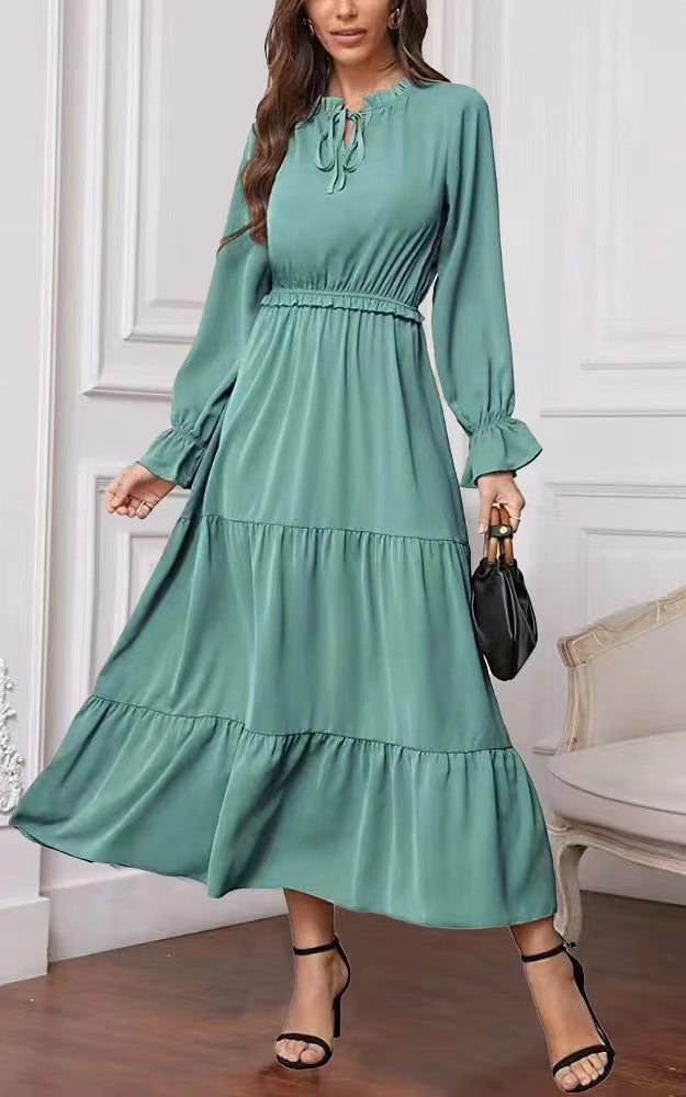 Women's Summer Long Sleeve Ruffle Dress (Sm-3XL)