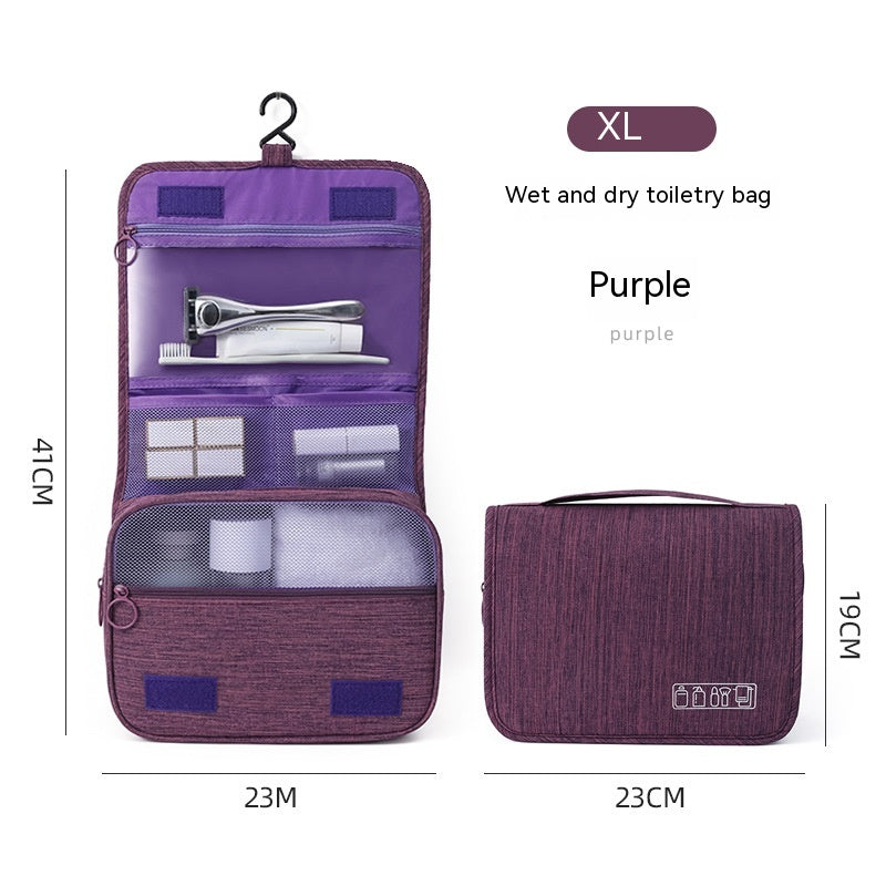 Travel Storage Bag Large Capacity Door Hanging Dry Wet Separation Toiletry Bag