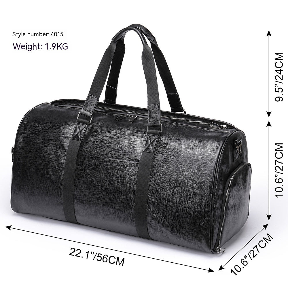 Men's Genuine Leather Large Capacity Travel Multifunctional Bag