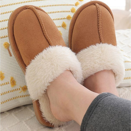 Women's Warm Indoor Platform Non-slip Plush Slippers