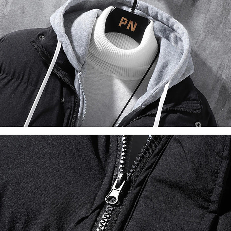 Men's Winter Hooded Jacket Windproof Thickened Leisure Sports Cotton Jacket