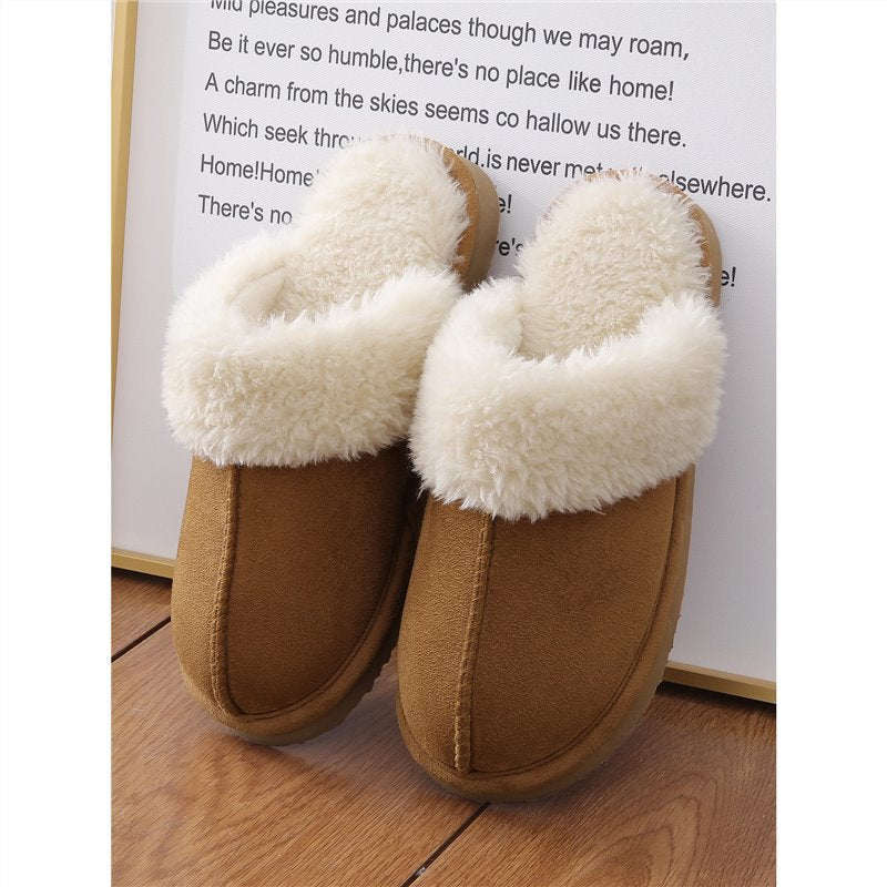 Women's Warm Indoor Platform Non-slip Plush Slippers