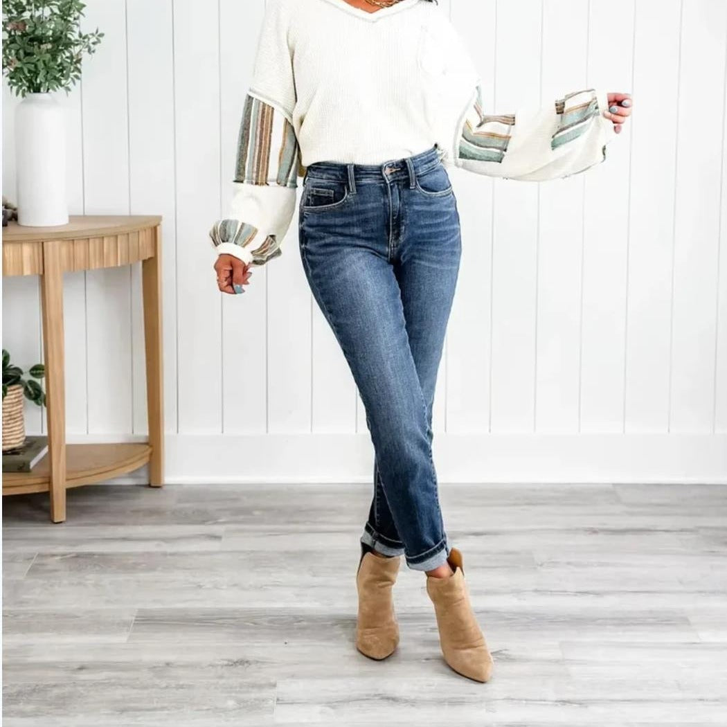 Women's Slim fit Pull-up Spandex Jeans