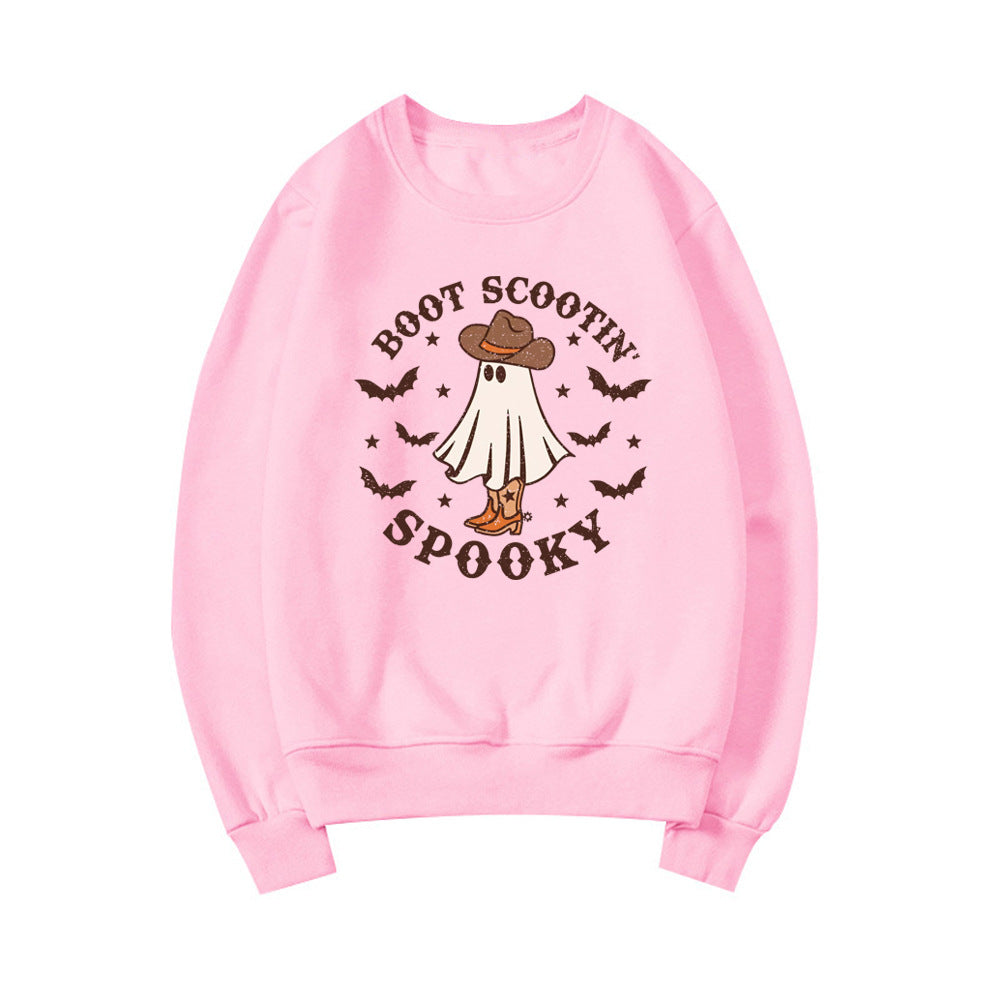 Women's Boot Scootin Cowboy Spooky Halloween Sweatshirt