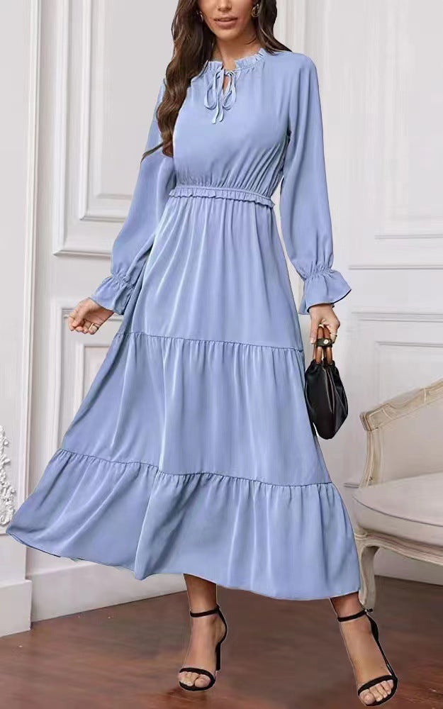 Women's Summer Long Sleeve Ruffle Dress (Sm-3XL)